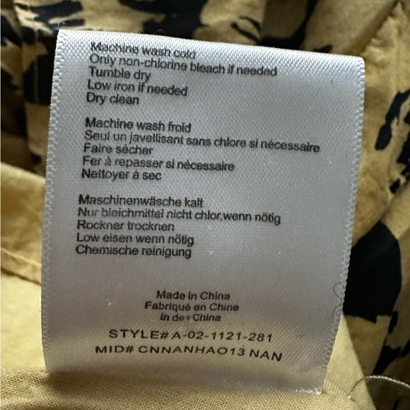 Anine Bing Peyton Painterly Leo Peyton Mini Dress Small S - Picture 16 of 16